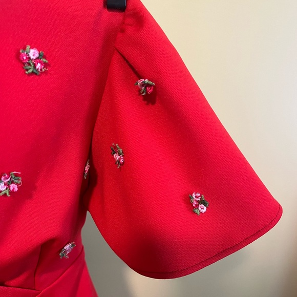 Girl’s floor-length red dress - vintage -size 7 - Picture 6 of 8